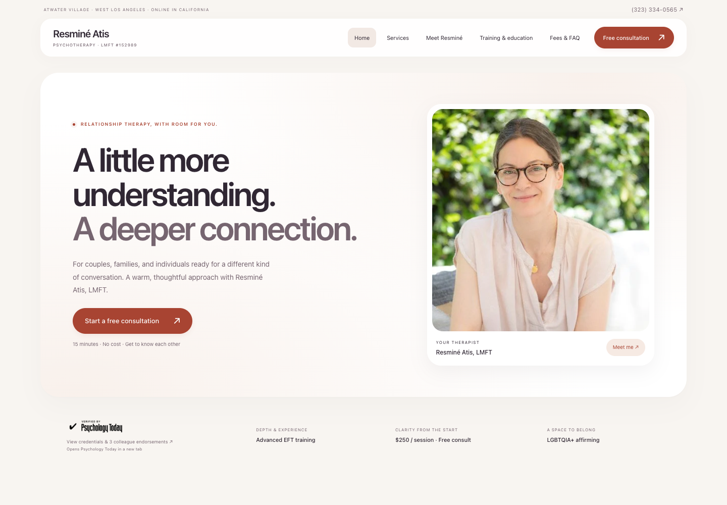 Preview of the persimmon website design